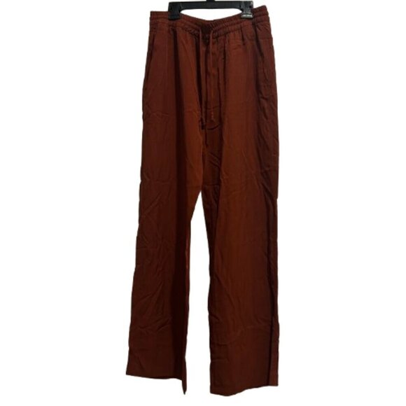 Zara Clay Burnt Orange/Red Wide Leg Pants Women’s Size M - Picture 1 of 6